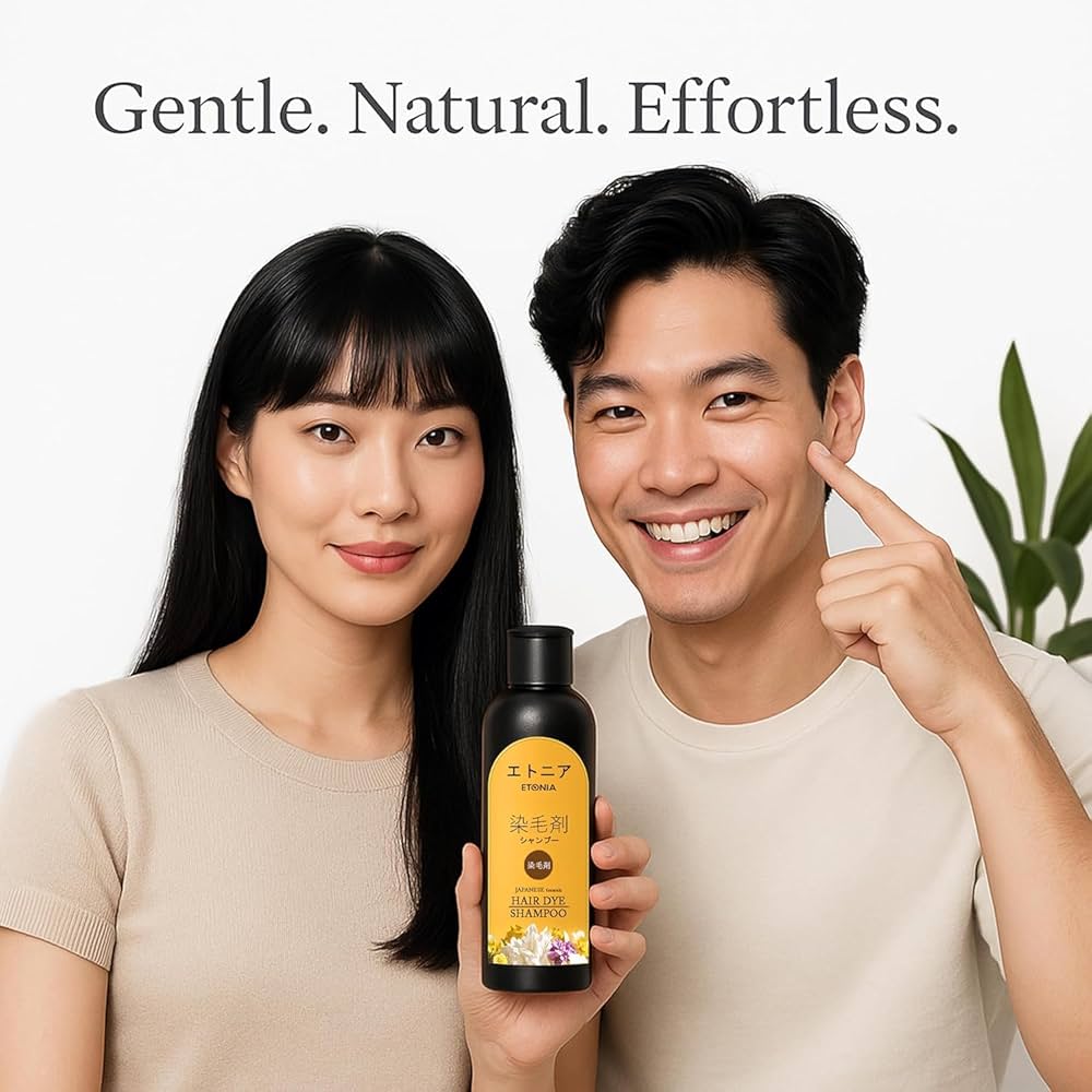 [ETONIA] Japanese Long Lasting Natural Hair Dye Shampoo